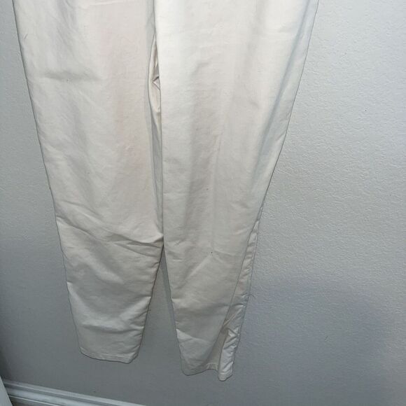 Anthropologie Eliza Utility Straight Leg Jumpsuit In Off White Size 0 - Picture 10 of 10